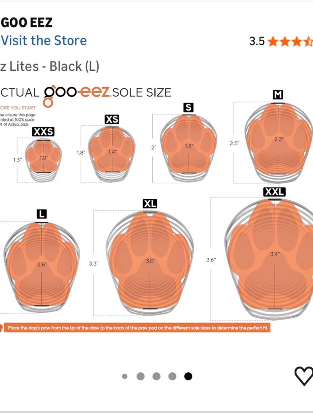 Goo-eez Lites Dog Boots - Size Large - Picture 6 of 7